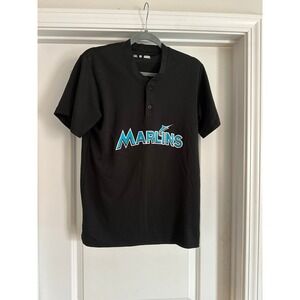 Black Marlins Baseball Jersey T-Shirt Size S Collierville Custom Number 37